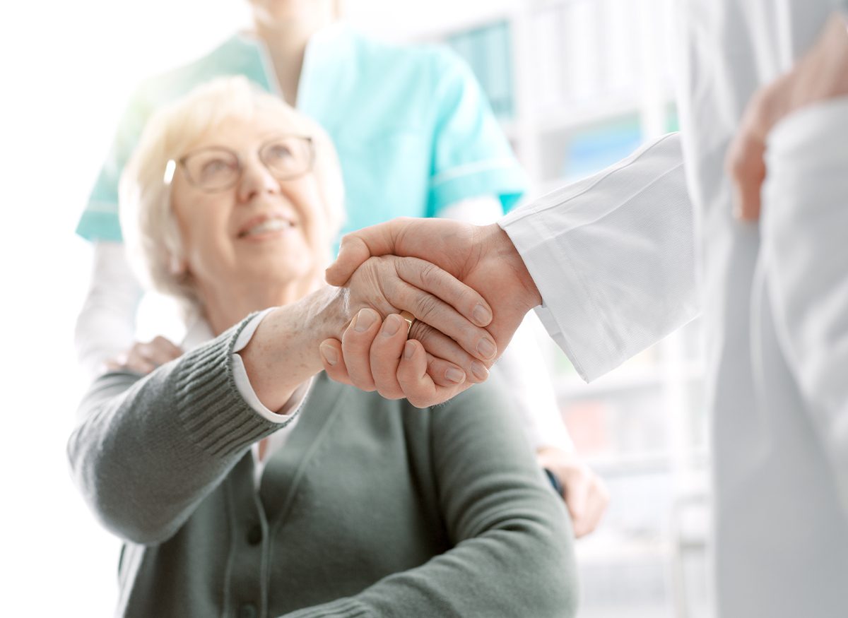 Admissions_doctor_handshake doctor handshake with patient
